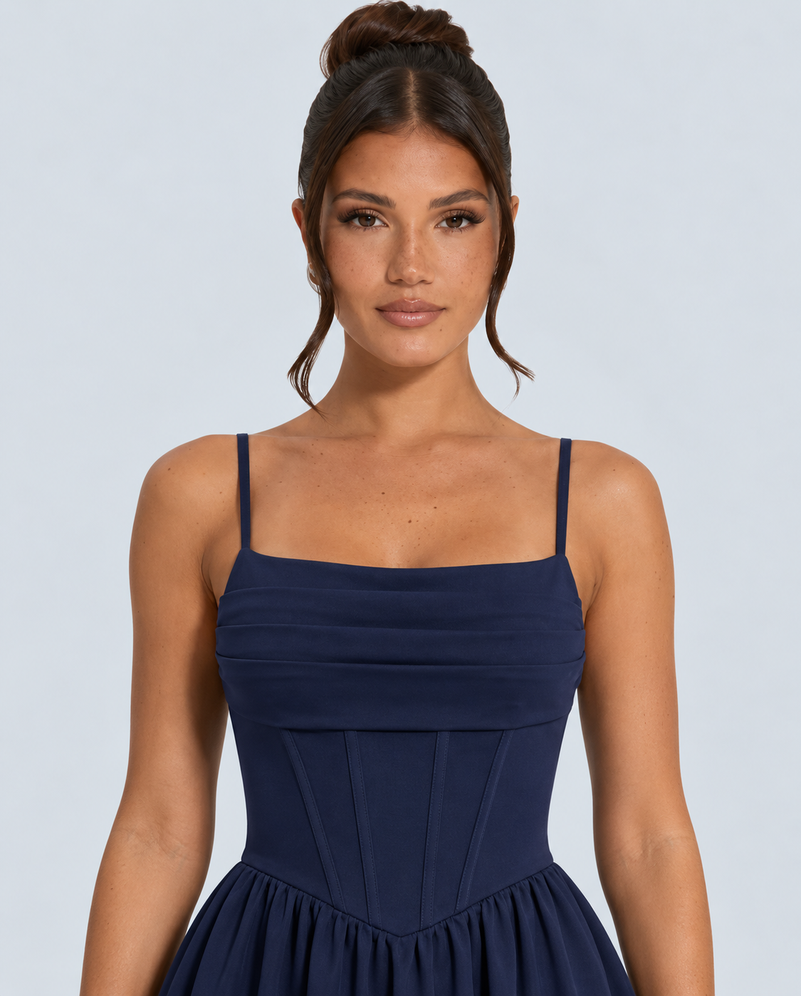 Thea | Corset Ruched Pleated Mini Dress