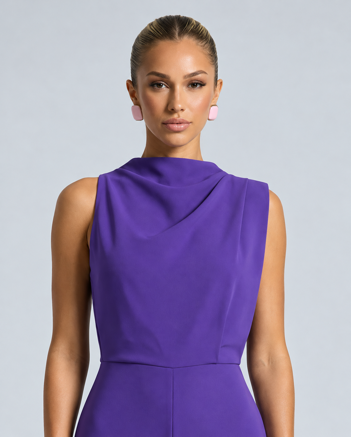 Harlow | Sleeveless High Neck Wide Leg Jumpsuit