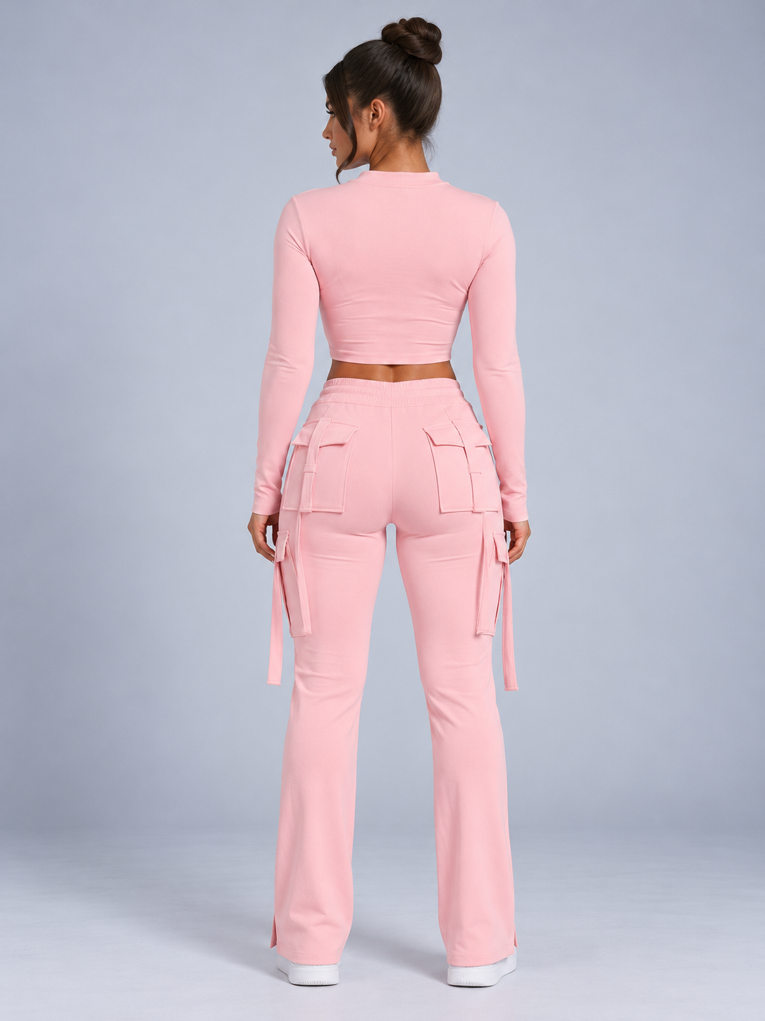 Brooke | High-Waist Flared Cargo Trousers