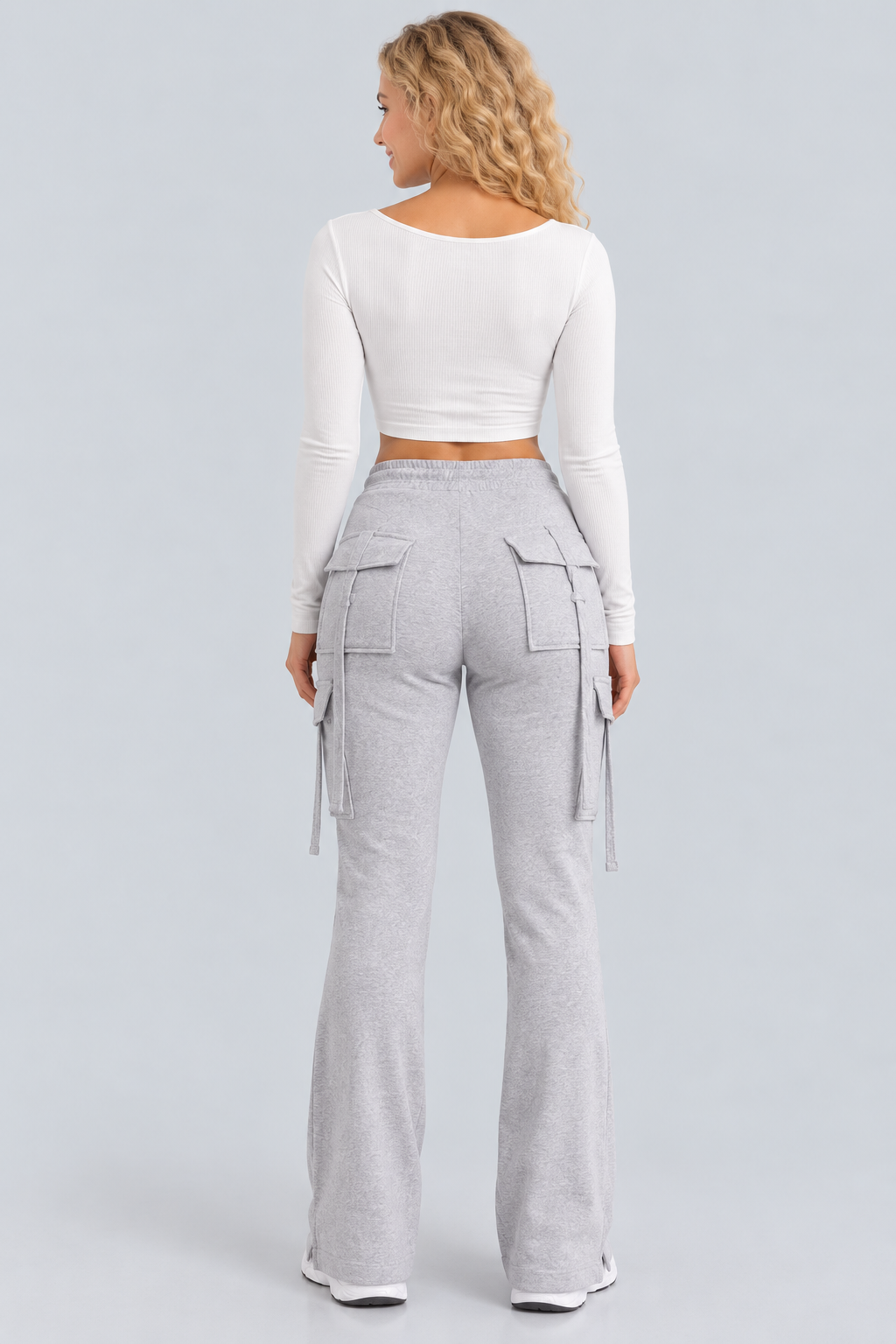 Brooke | High-Waist Flared Cargo Trousers
