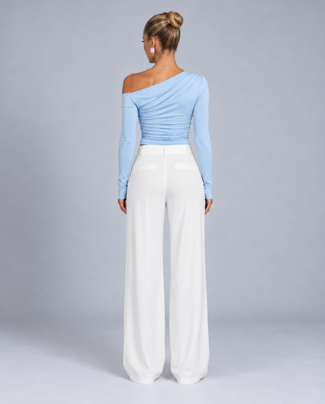 Violet | Asymmetric One Shoulder Ruched Crop Top