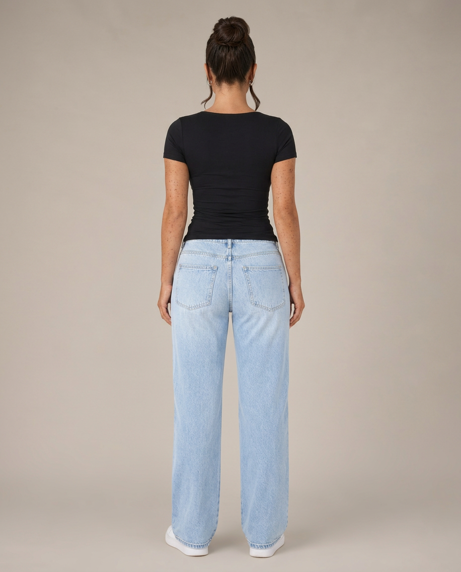 Emerson | Wide U-Neck Cropped T-Shirt
