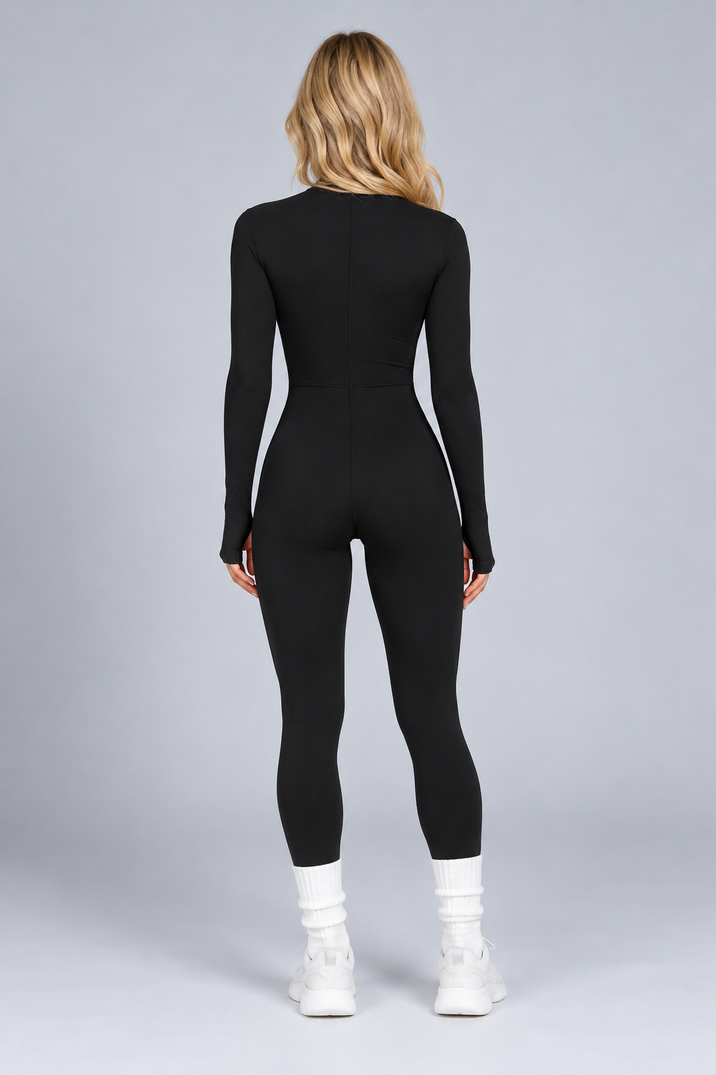 Serene | Long Sleeve Fitted Full-Length Jumpsuit