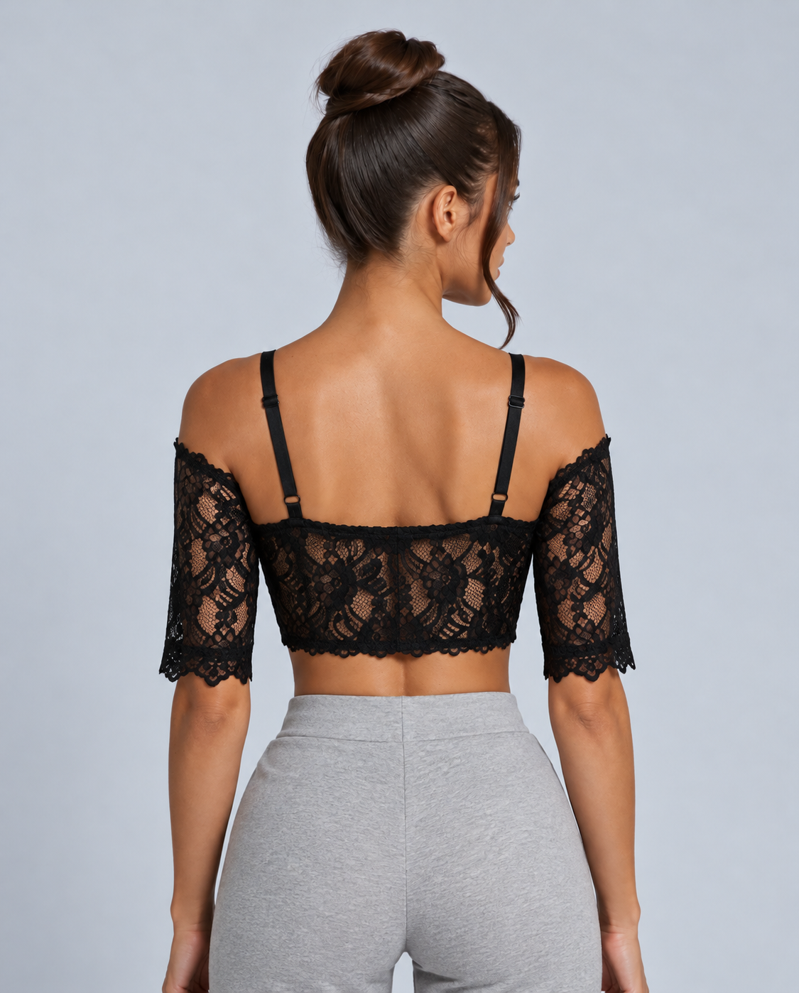 Estrella | Cropped Openwork Lace Dirndl Blouse