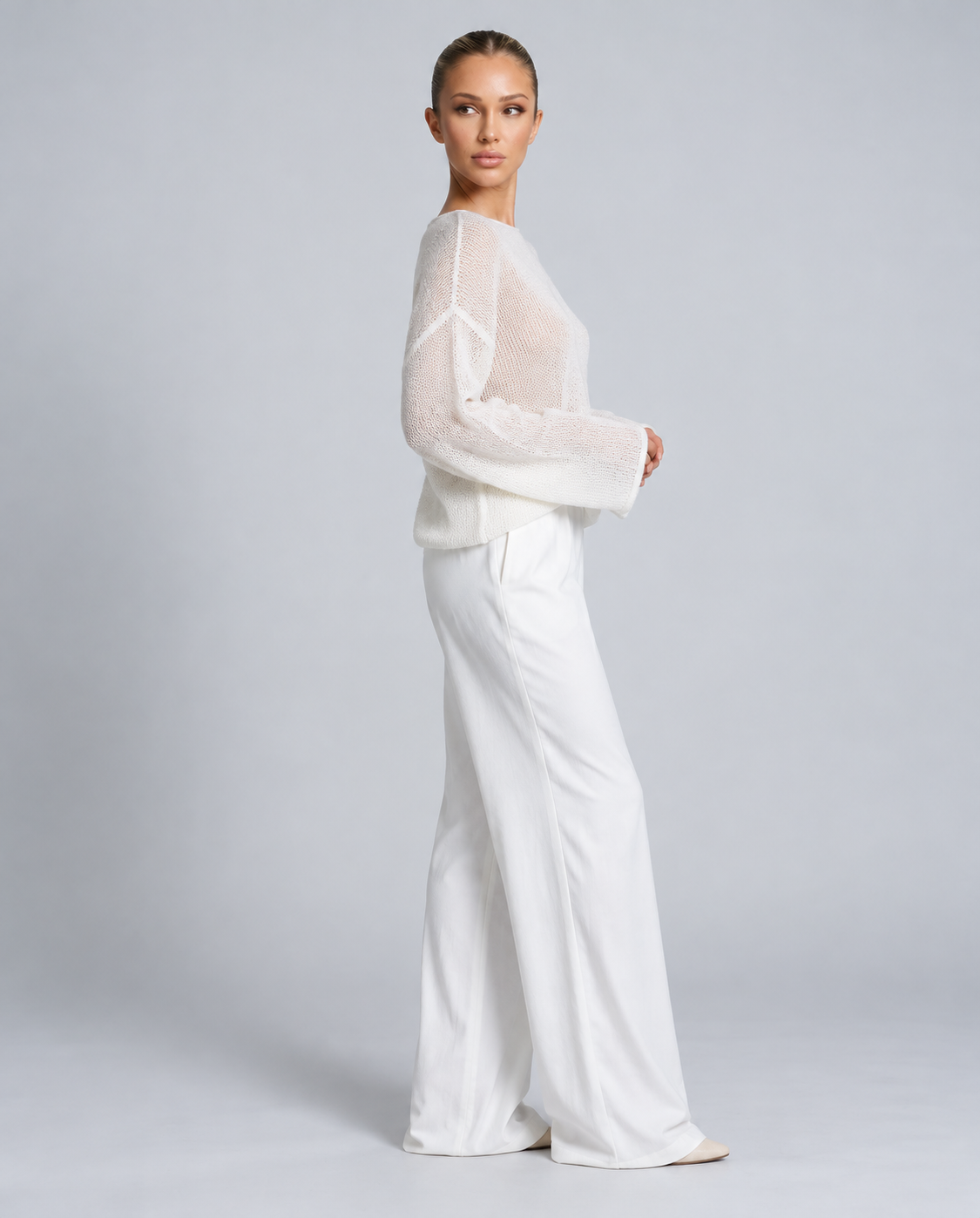 Mabel | Cropped Bell Sleeve Knit Jumper