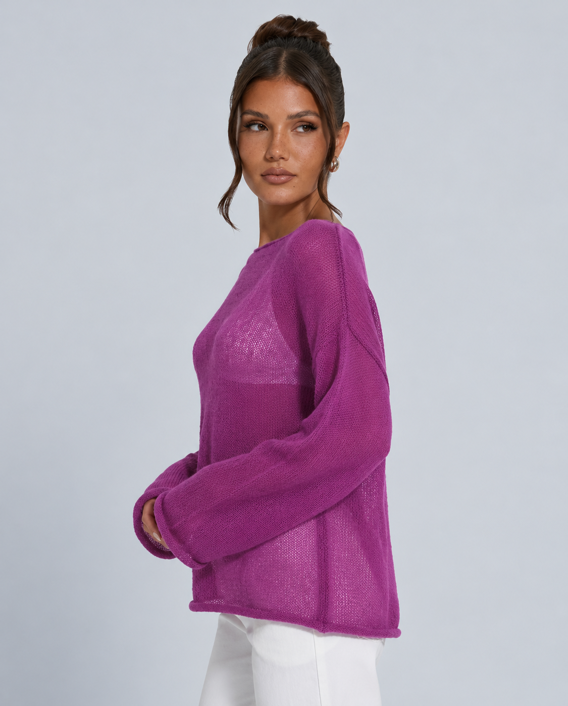 Mabel | Cropped Bell Sleeve Knit Jumper
