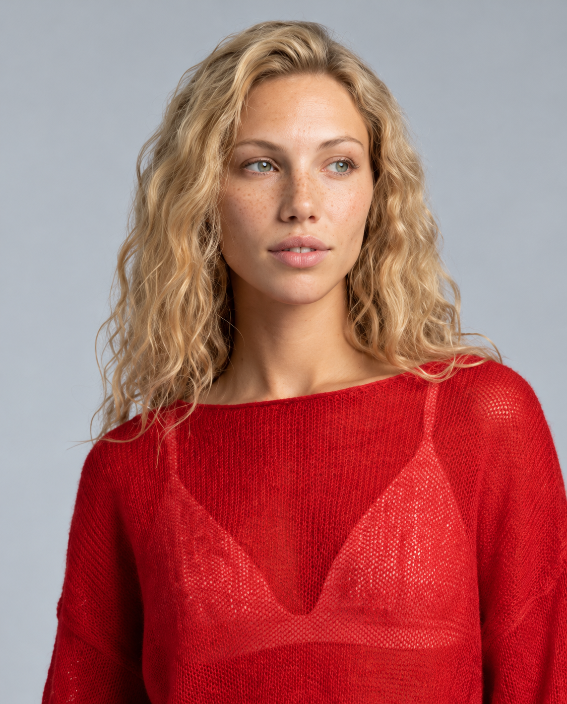 Mabel | Cropped Bell Sleeve Knit Jumper