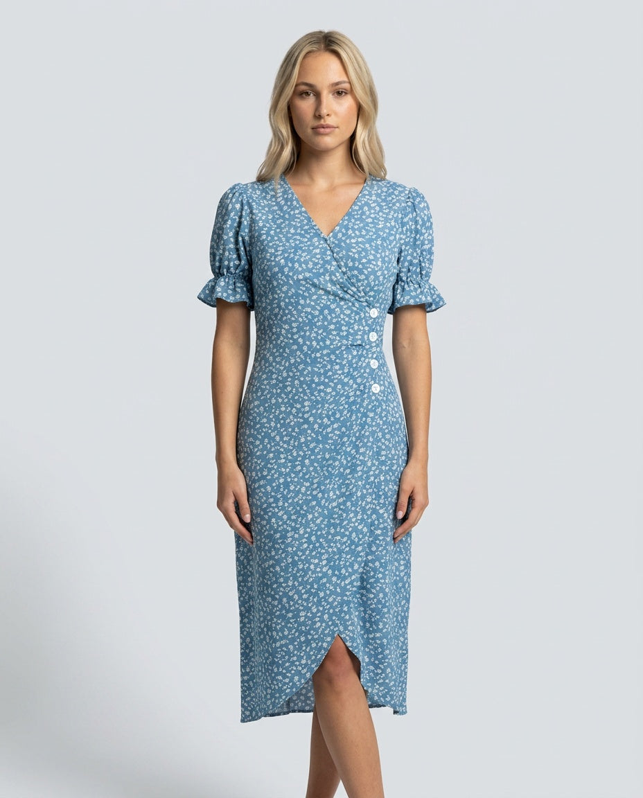 Savannah | Floral Print Midi Dress