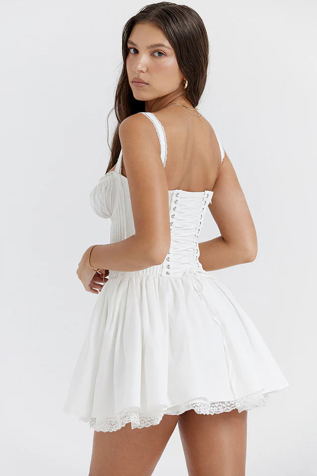 Karla | Corset Mini Dress with Gathered Skirt