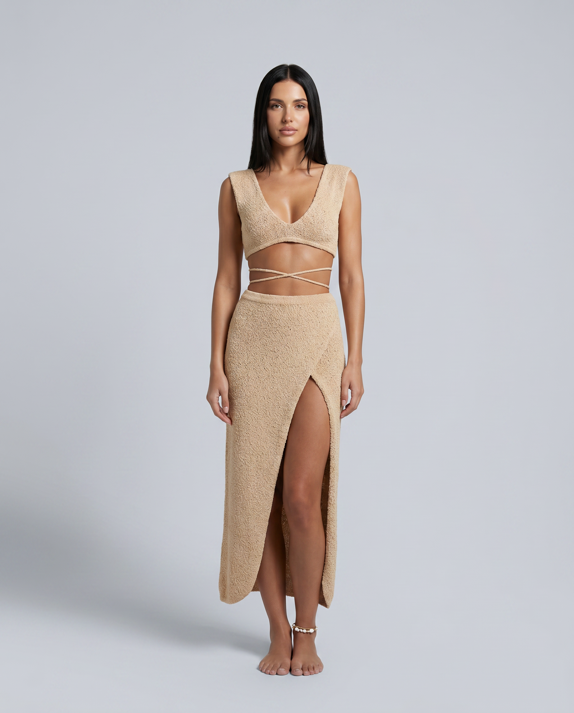 Lydia | Two-Piece Maxi Cover-Up Set with Wrap Skirt