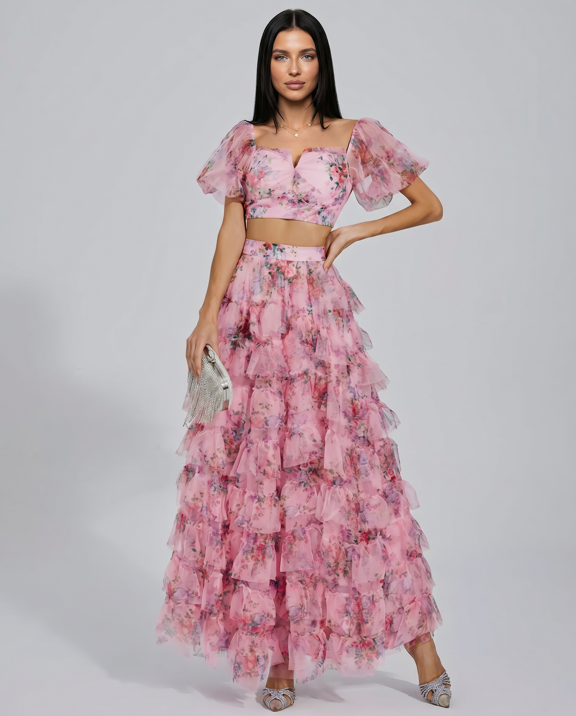 Braylee | Two-Piece Set with Ruched Maxi Skirt