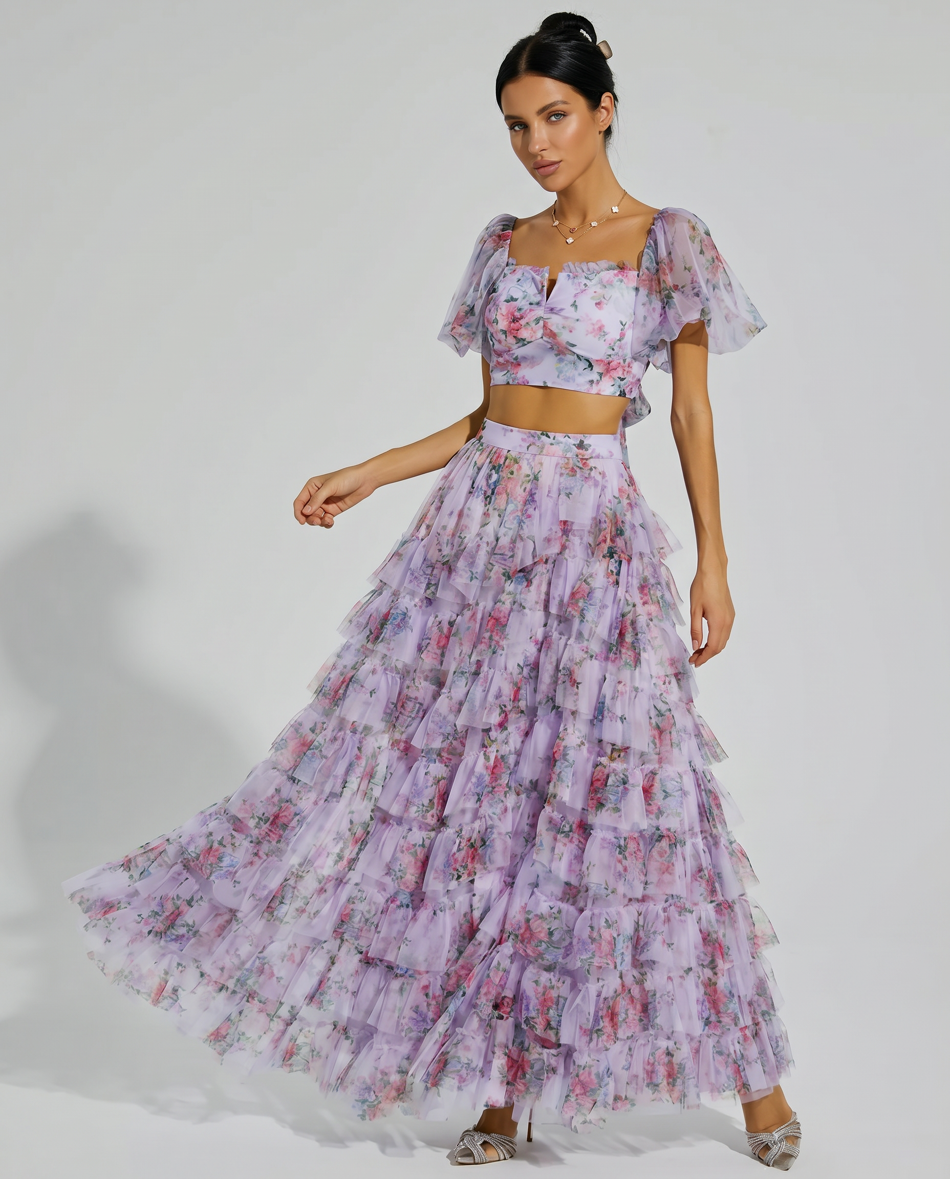 Braylee | Two-Piece Set with Ruched Maxi Skirt