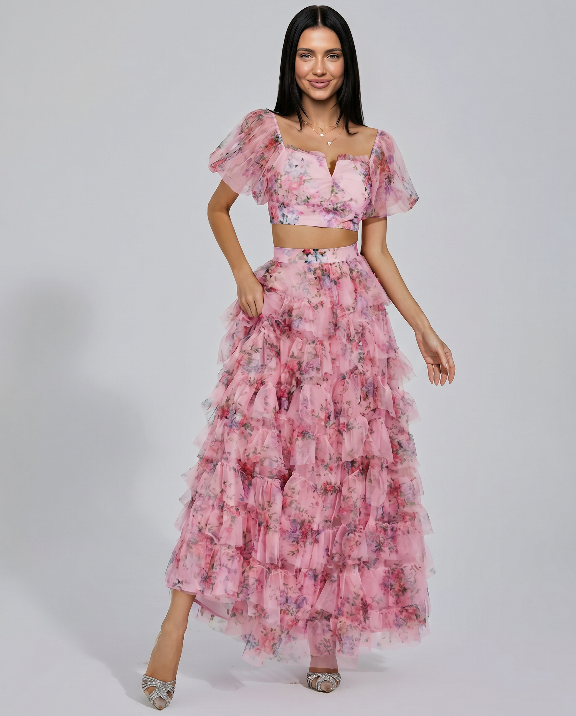 Braylee | Two-Piece Set with Ruched Maxi Skirt