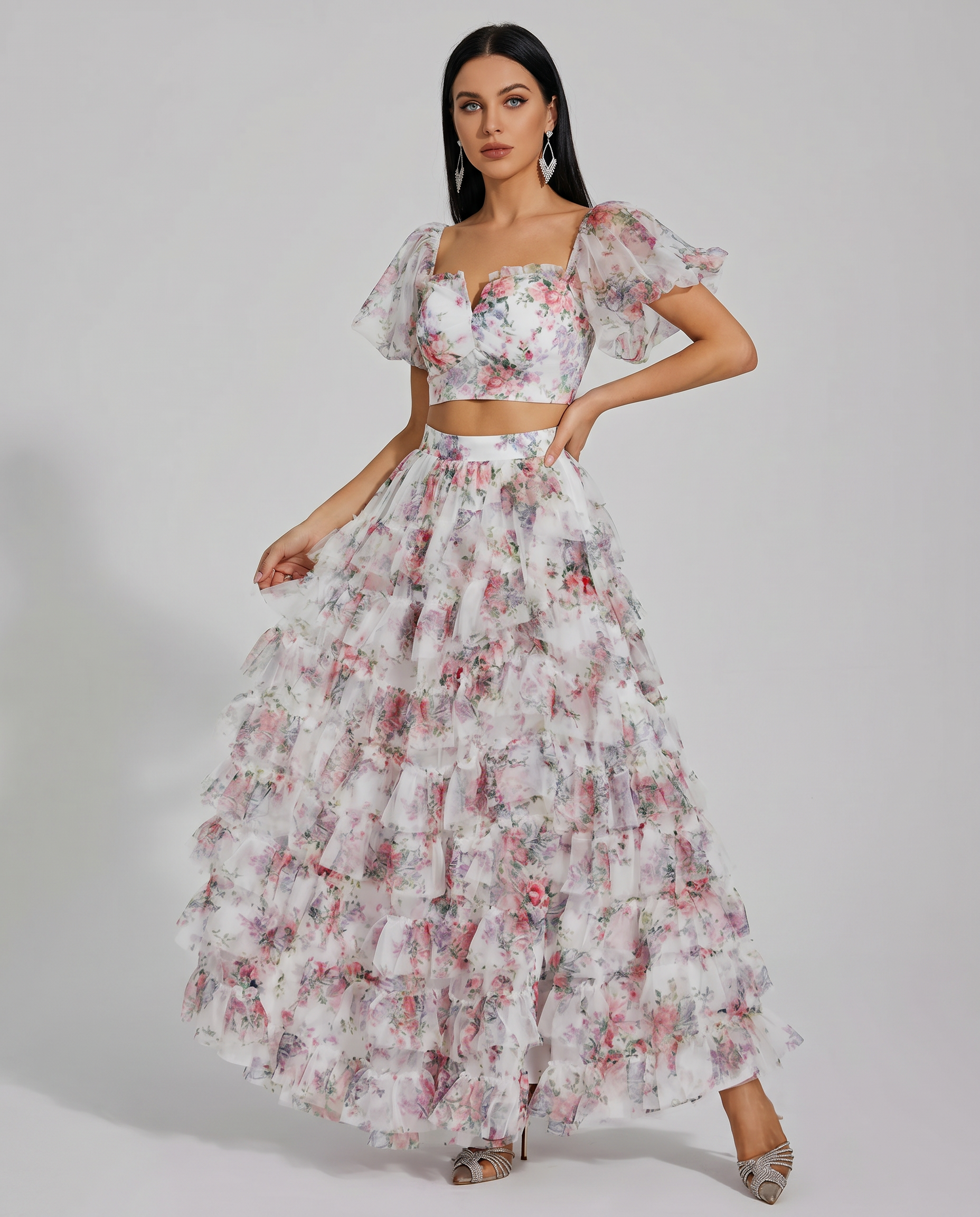 Braylee | Two-Piece Set with Ruched Maxi Skirt