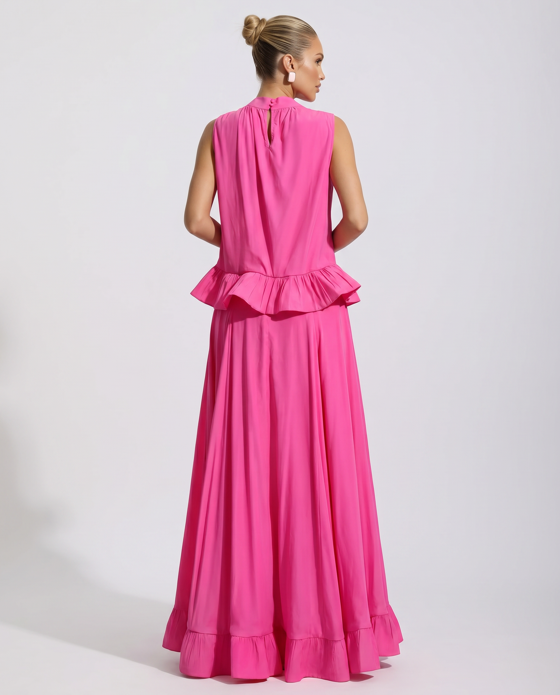 Mona | Two-Piece Maxi Set with Ruffle Skirt