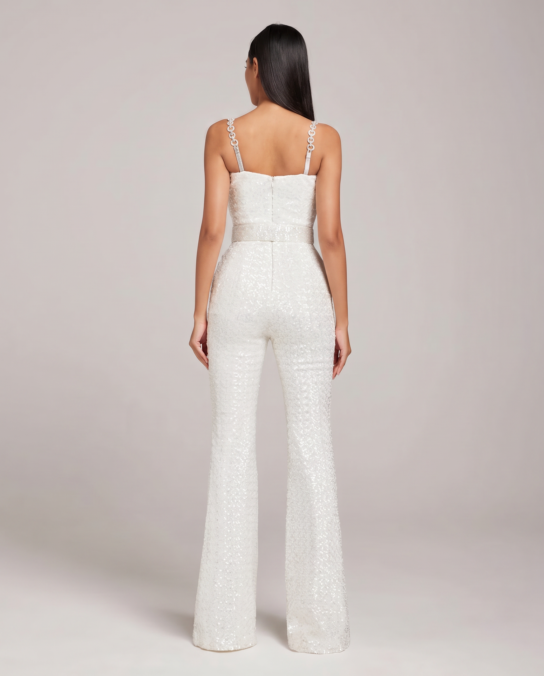 Amiyah | Sequin Jumpsuit with Wide-Leg Trousers