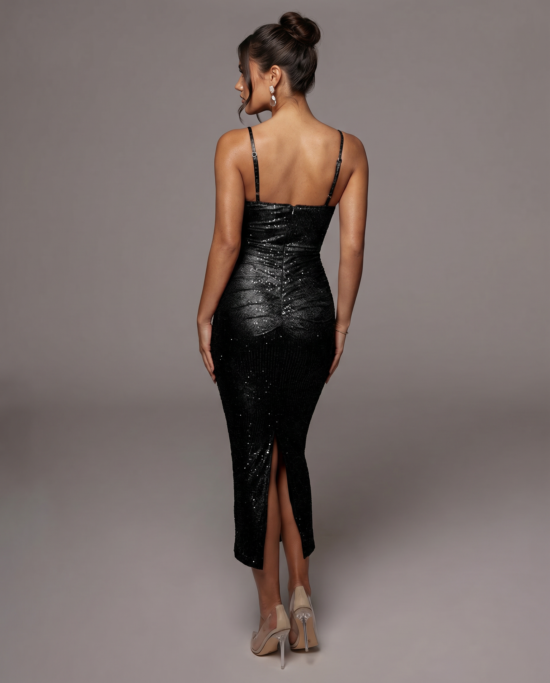 Carolyn | Midi Dress with Cowl Neck