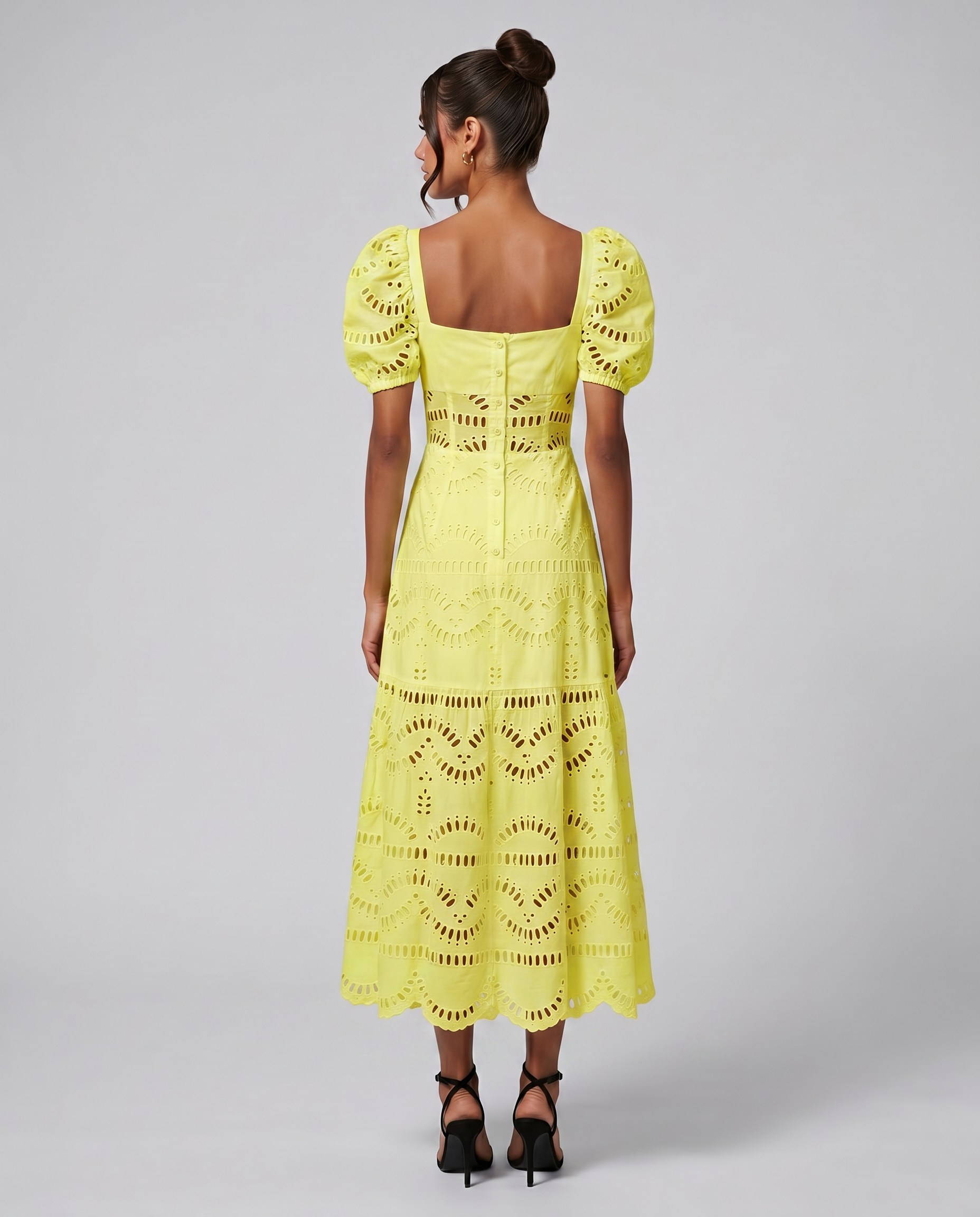 Miria | Midi Dress with Eyelet Embroidery