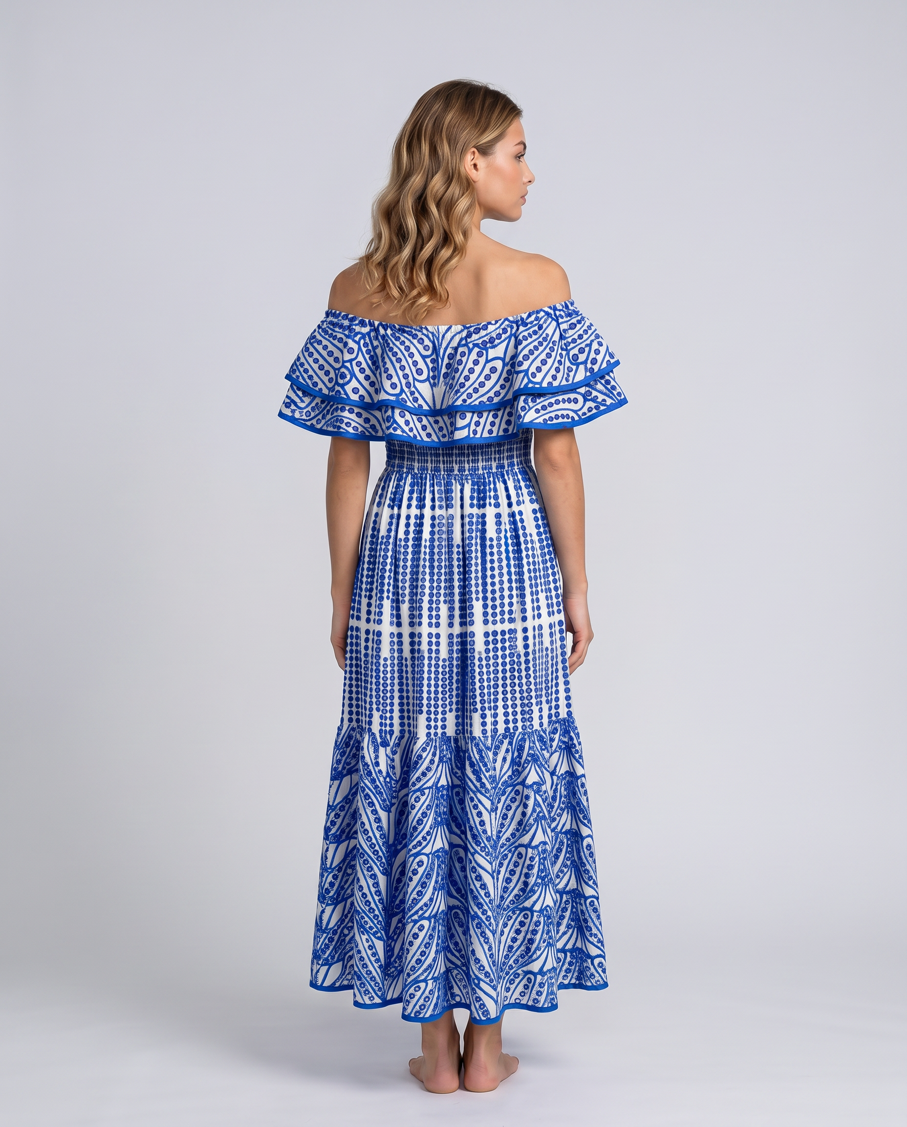 Azariah | Maxi Dress with Off-Shoulder Ruffle Bodice