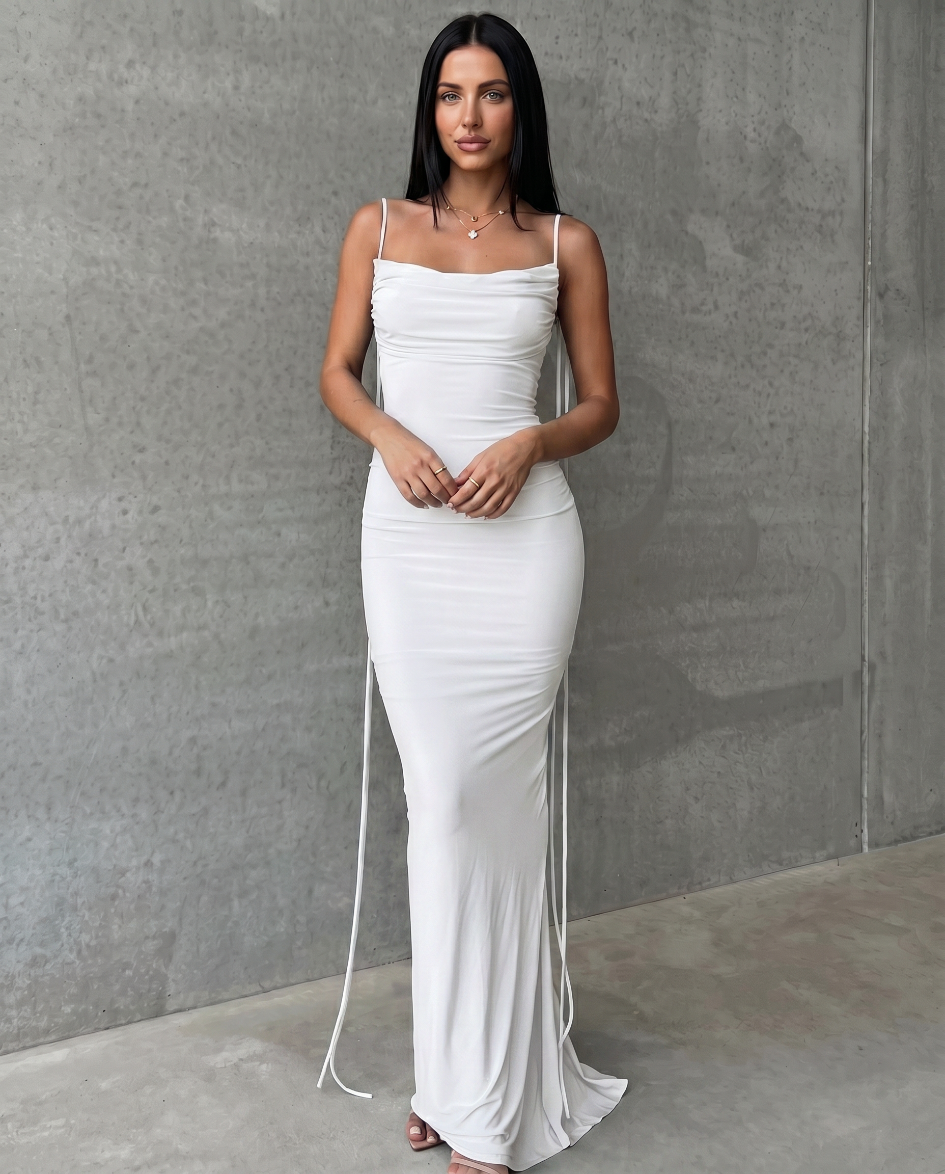 Helen | Slip Maxi Dress with Open Back