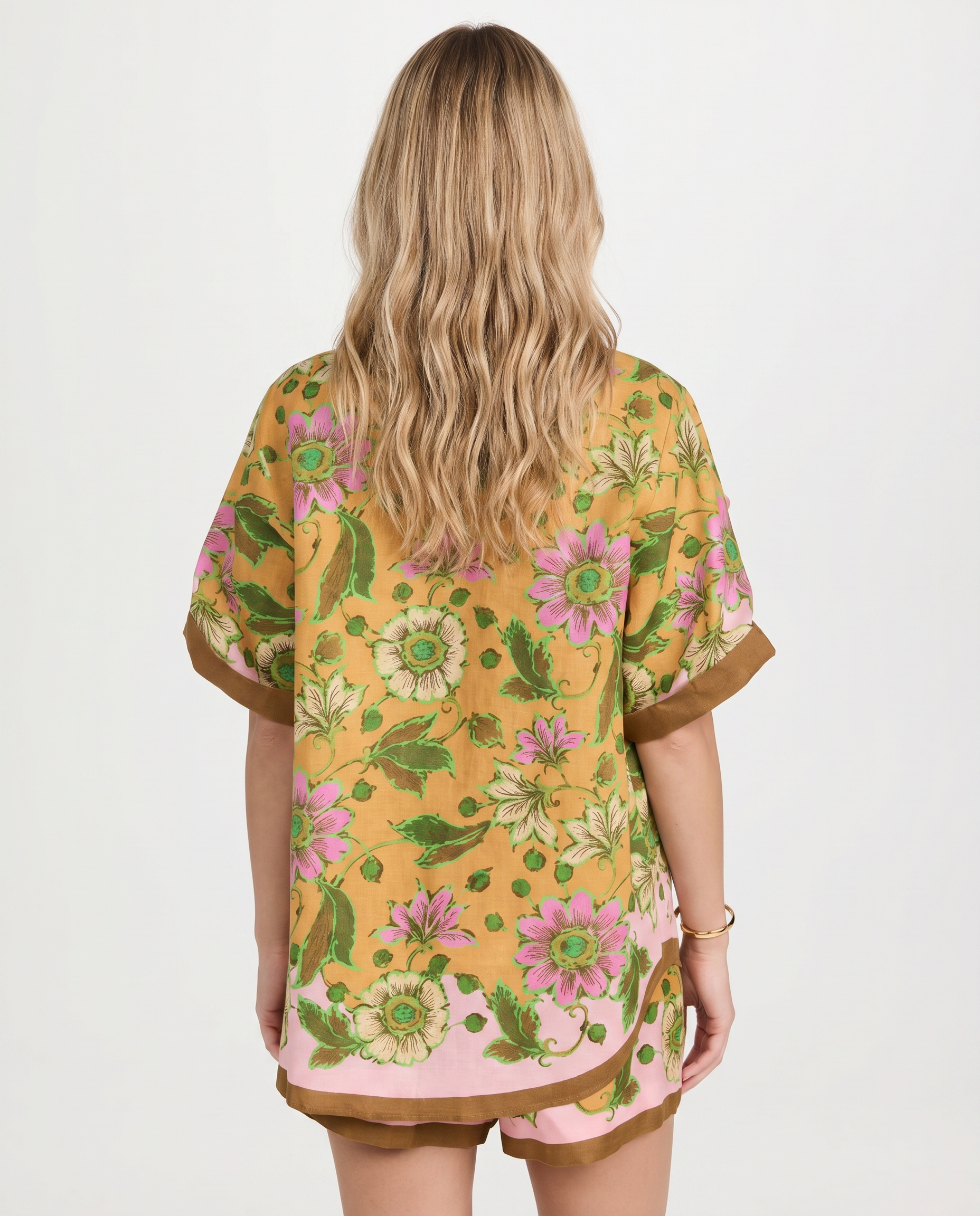 Gracie | Floral Shirt and Shorts Two-Piece Set
