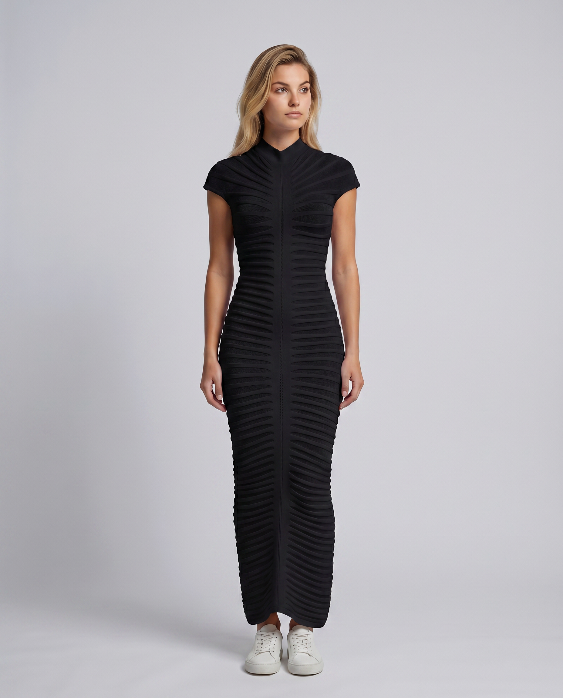 sculpted ribbed maxi dress Soft Rib Maxi Dress