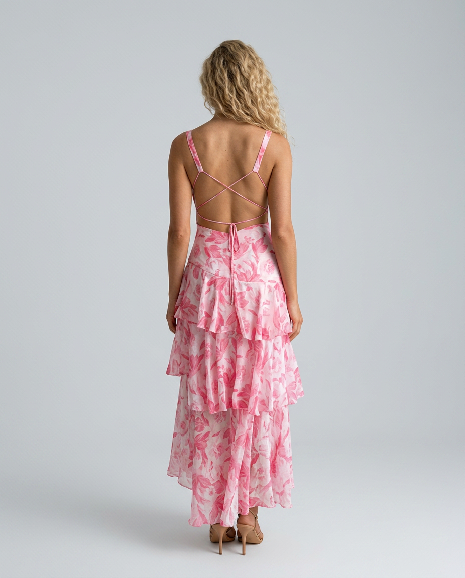 Ophelia | Maxi Dress with Tiered Ruffle Skirt