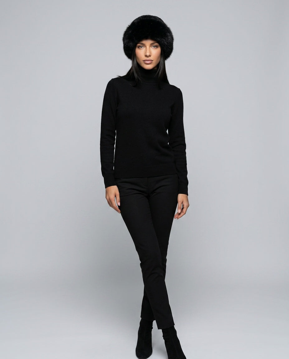 Windproof Faux Fur Beanie with Ear Coverage