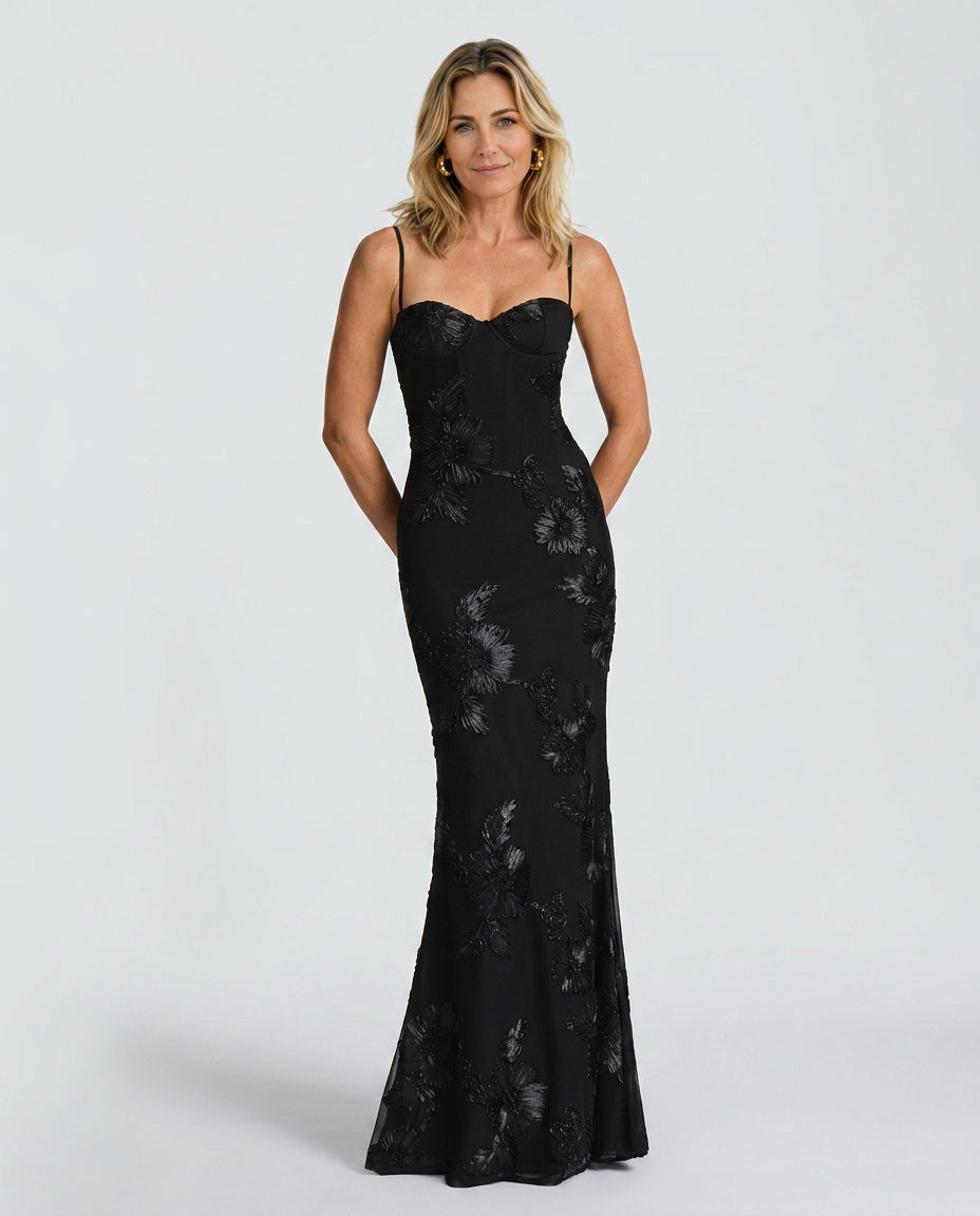 Women's Sleeveless Bodycon Wedding Guest Maxi Dress