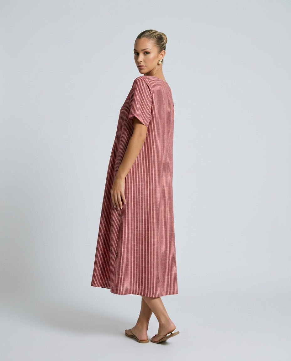 Aubrey | Flowy Floral Print Midi Dress