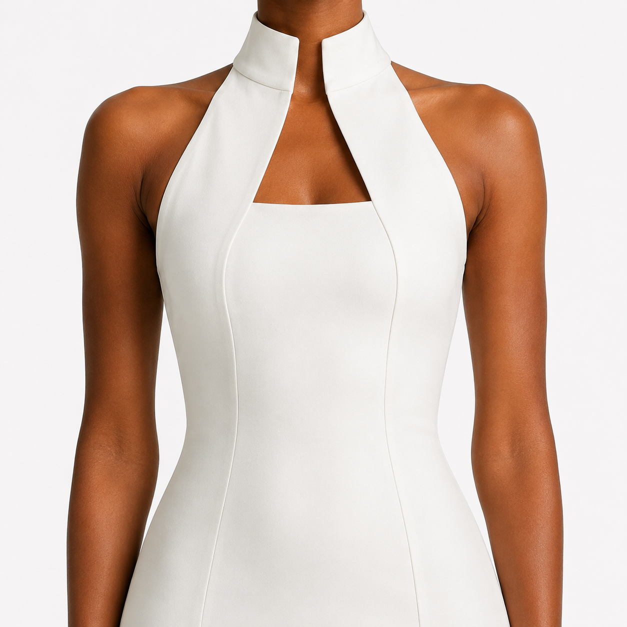 Cleona | Mock Neck Bodycon Midi Dress