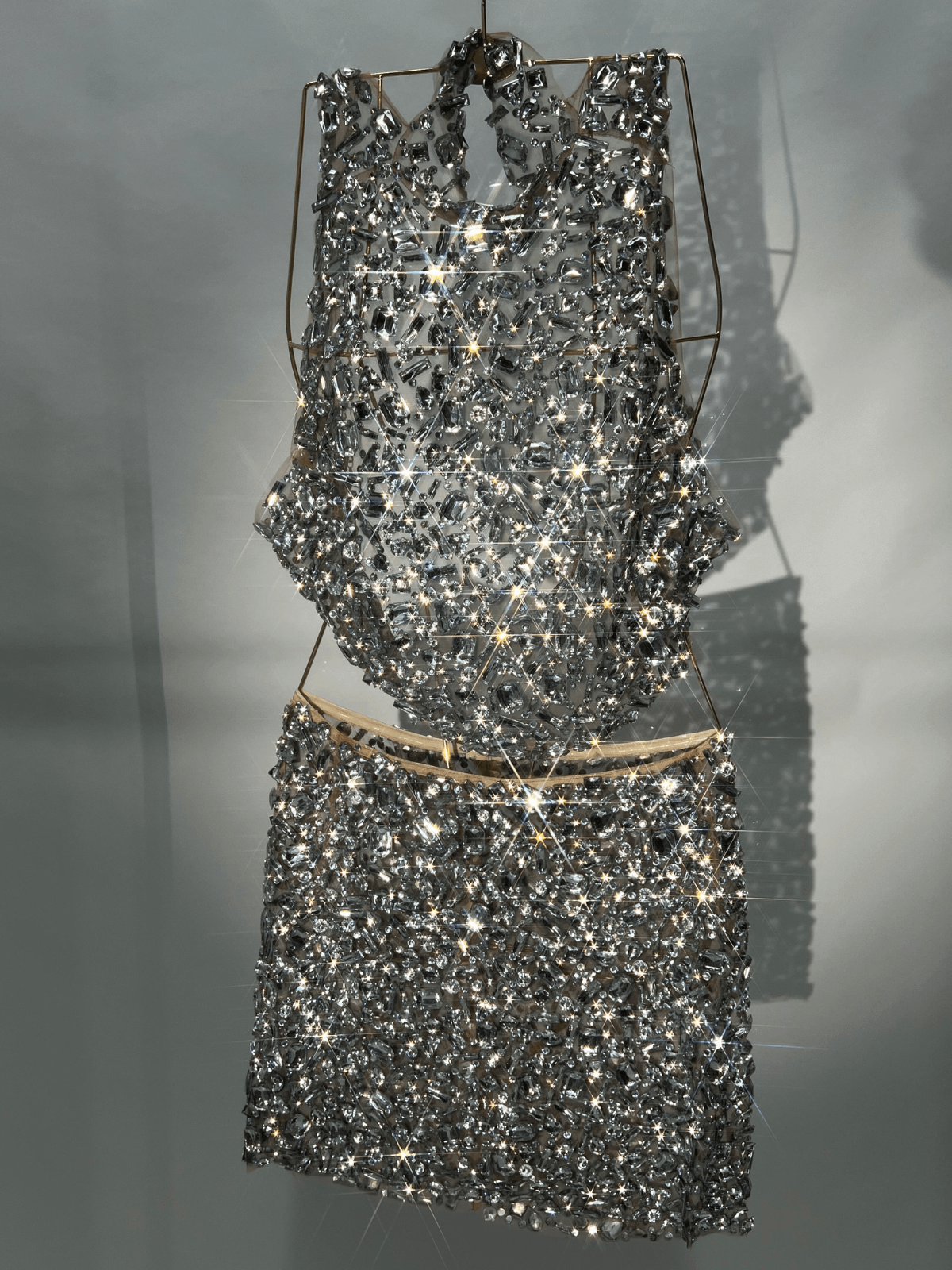 Aubrey | Rhinestone Embellished Mesh Skirt Set