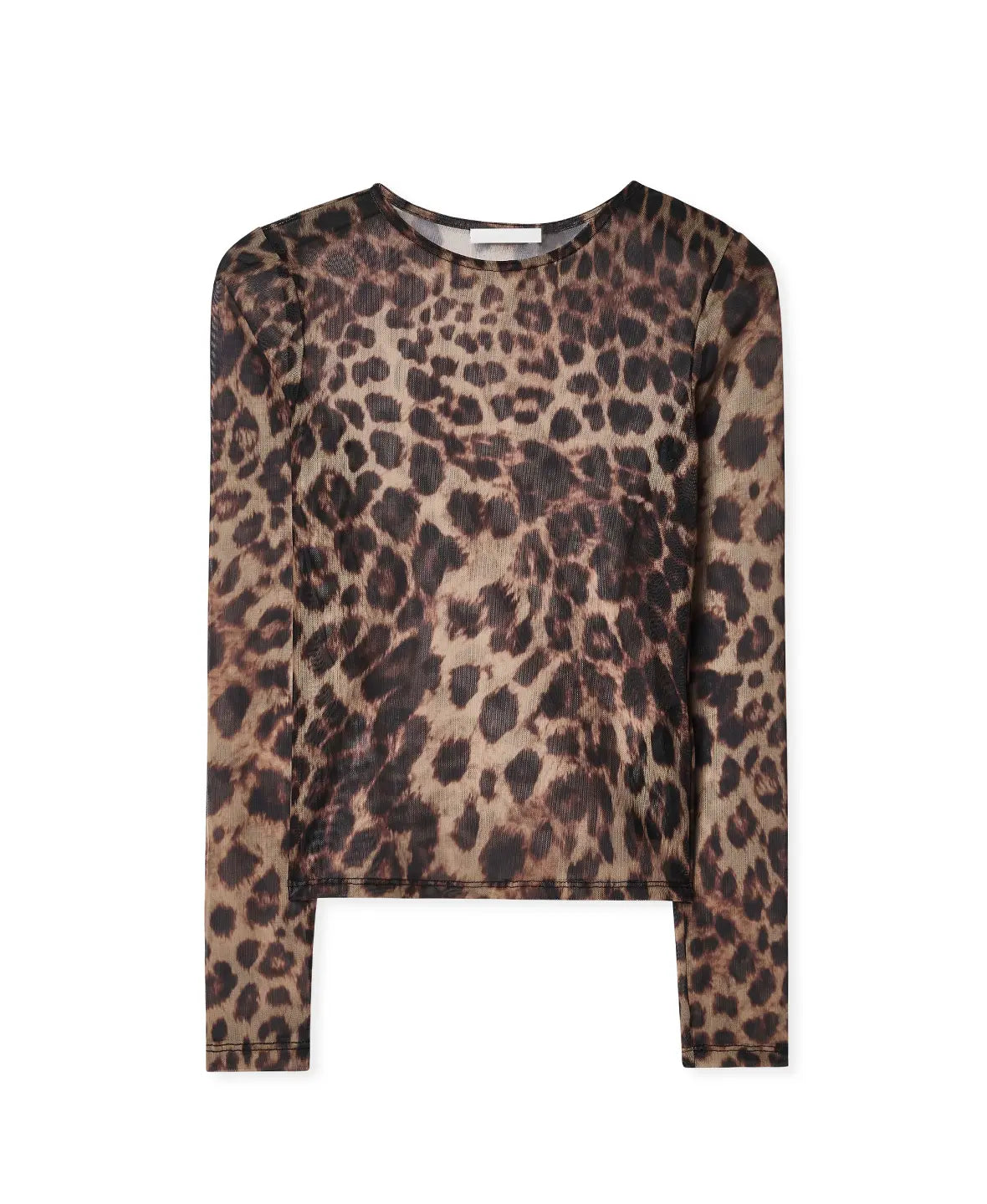 Pilar | Sheer Long Sleeve Leopard Print Top