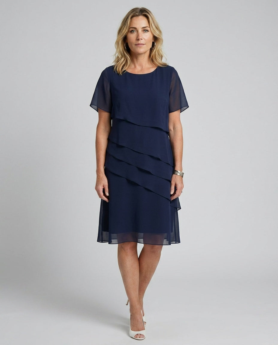 Alba | Soft Contour Knee-Length Midi Dress