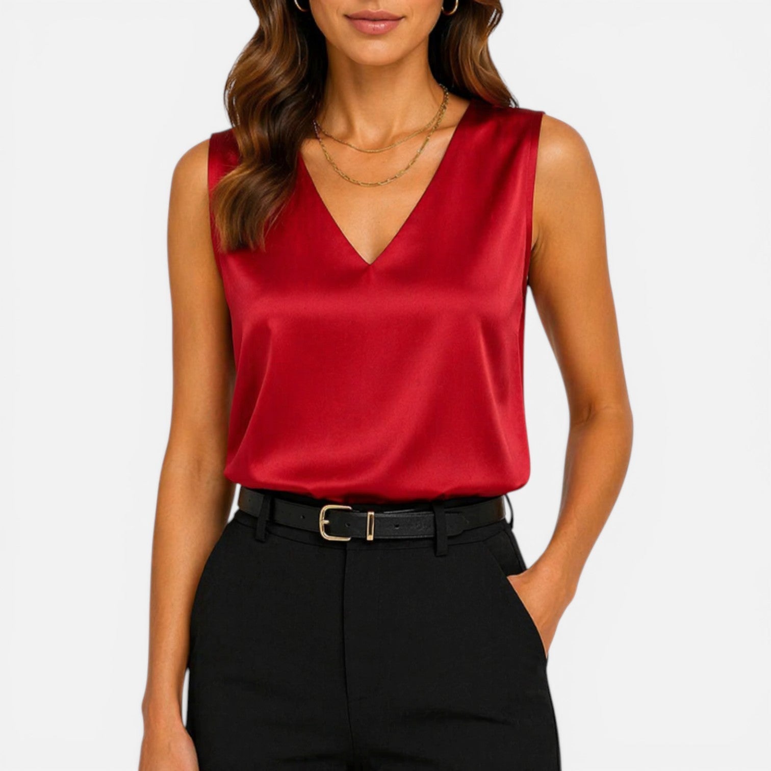 Estrella | Spaghetti Strap V-Neck Camisole Top