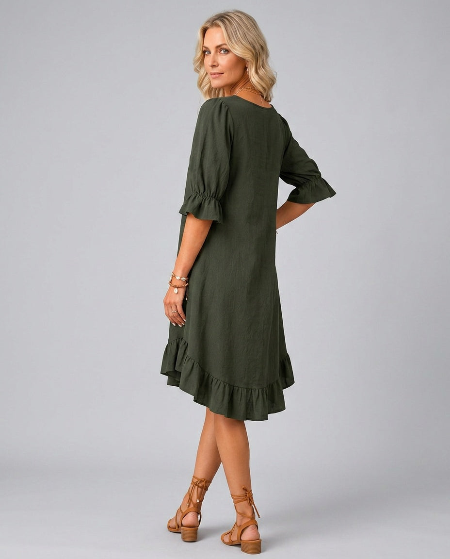 Neva | Relaxed Effortless Comfort Midi Dress