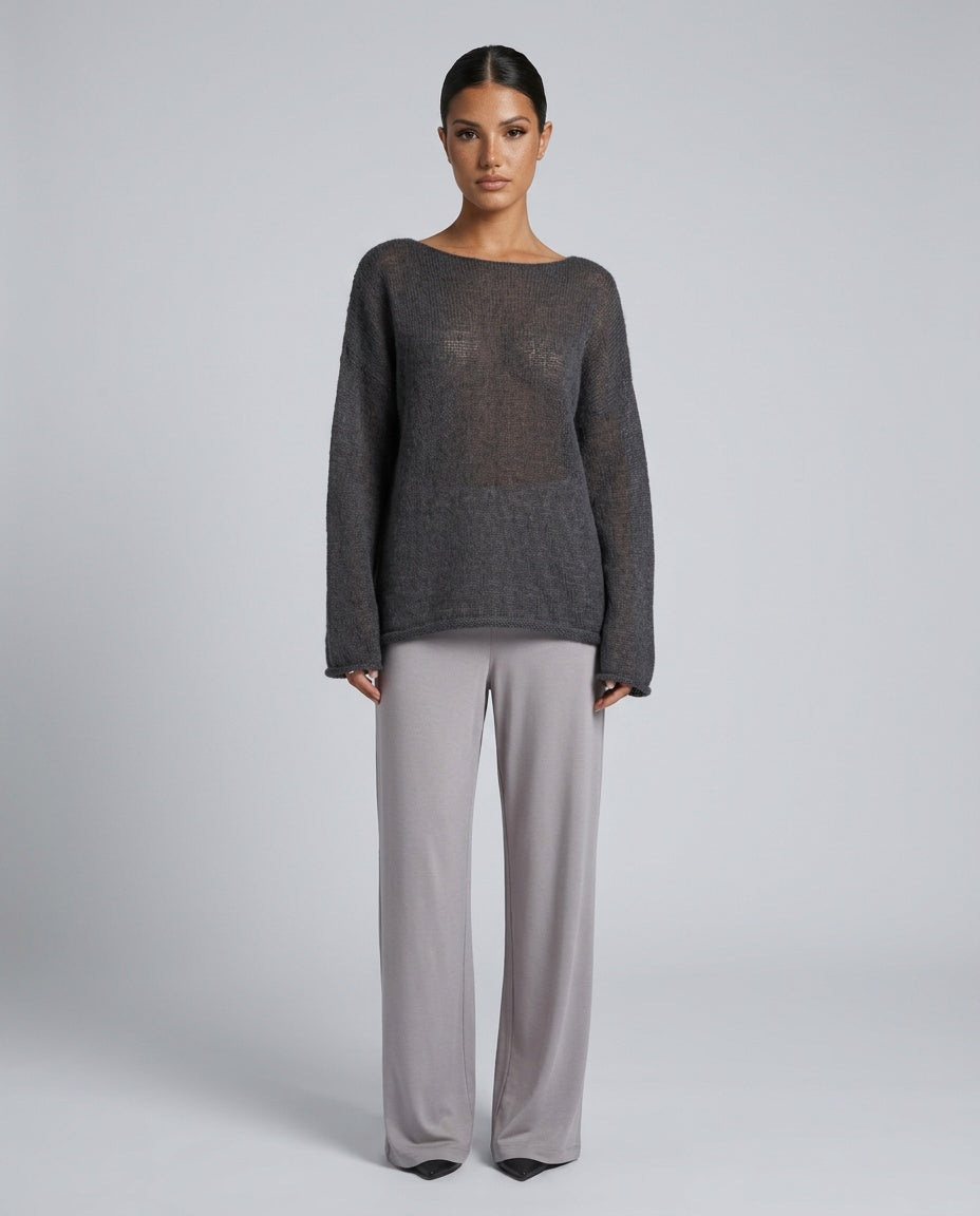 Mabel | Cropped Bell Sleeve Knit Jumper