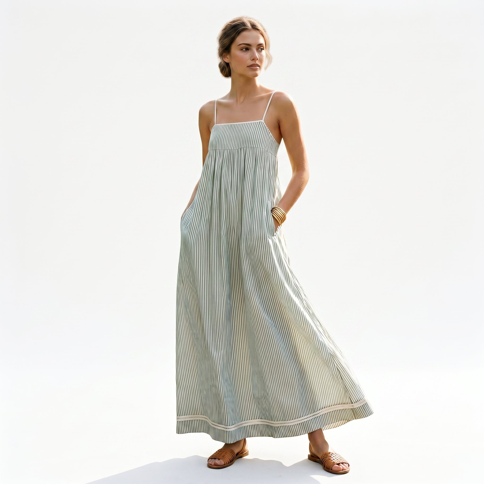 Noor | Striped Maxi Dress