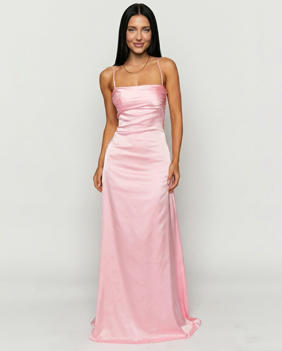 Blaise | Satin-Look Wedding Guest Maxi Dress