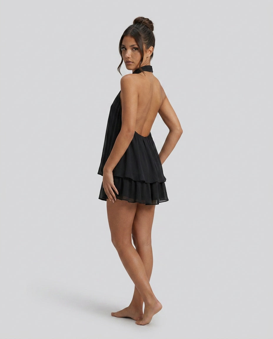 Catalina | Tie-Back Cocktail Mini Dress