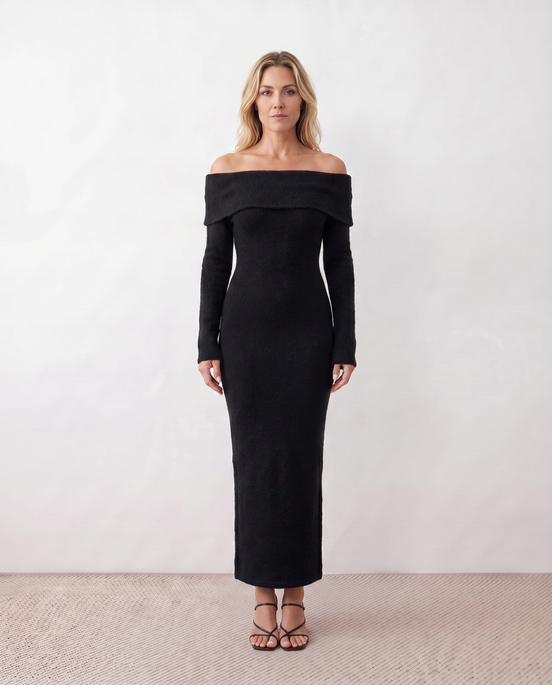 Priya | Off-Shoulder Fitted Maxi Dress