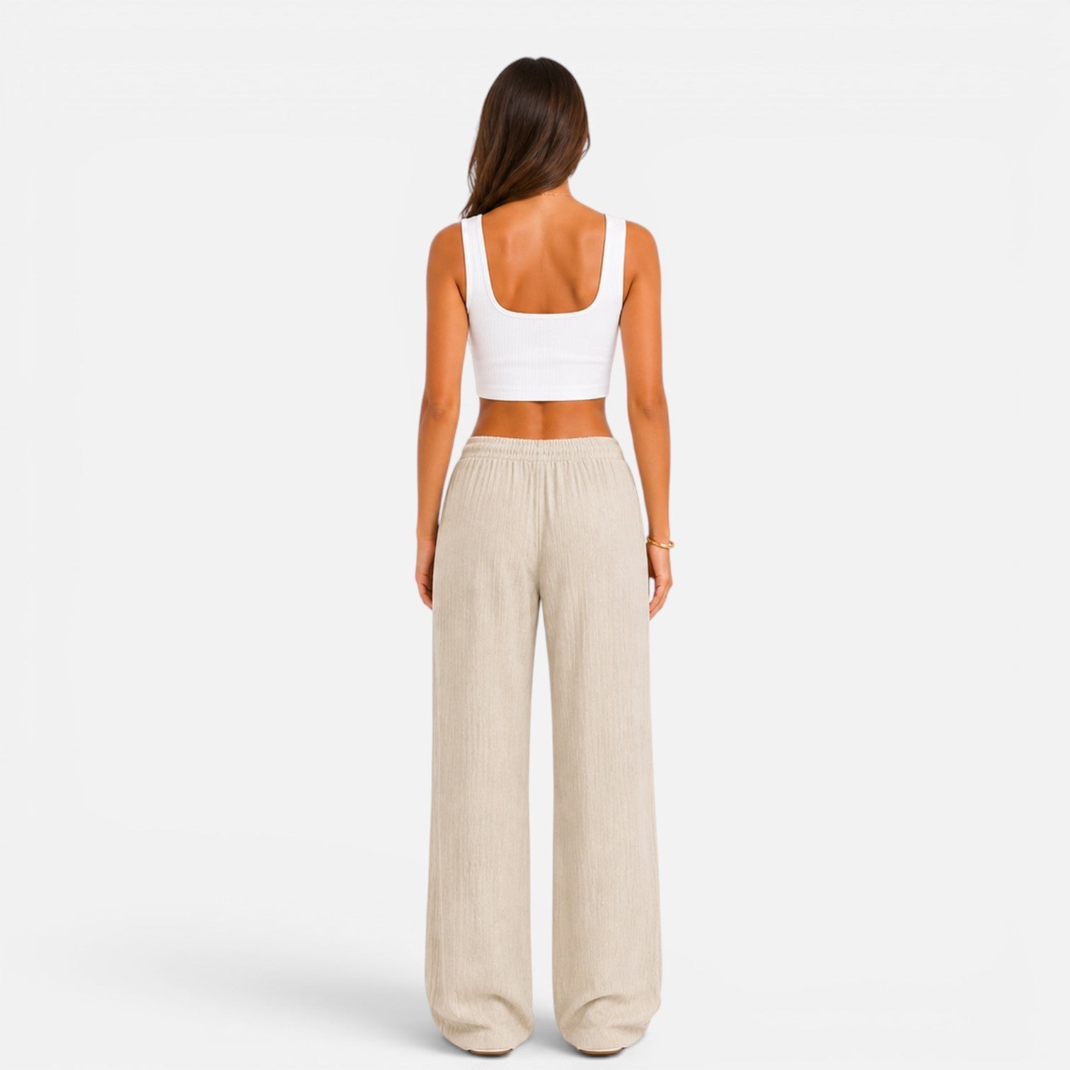 Celeste | Wide Leg Drawstring Comfort Trousers