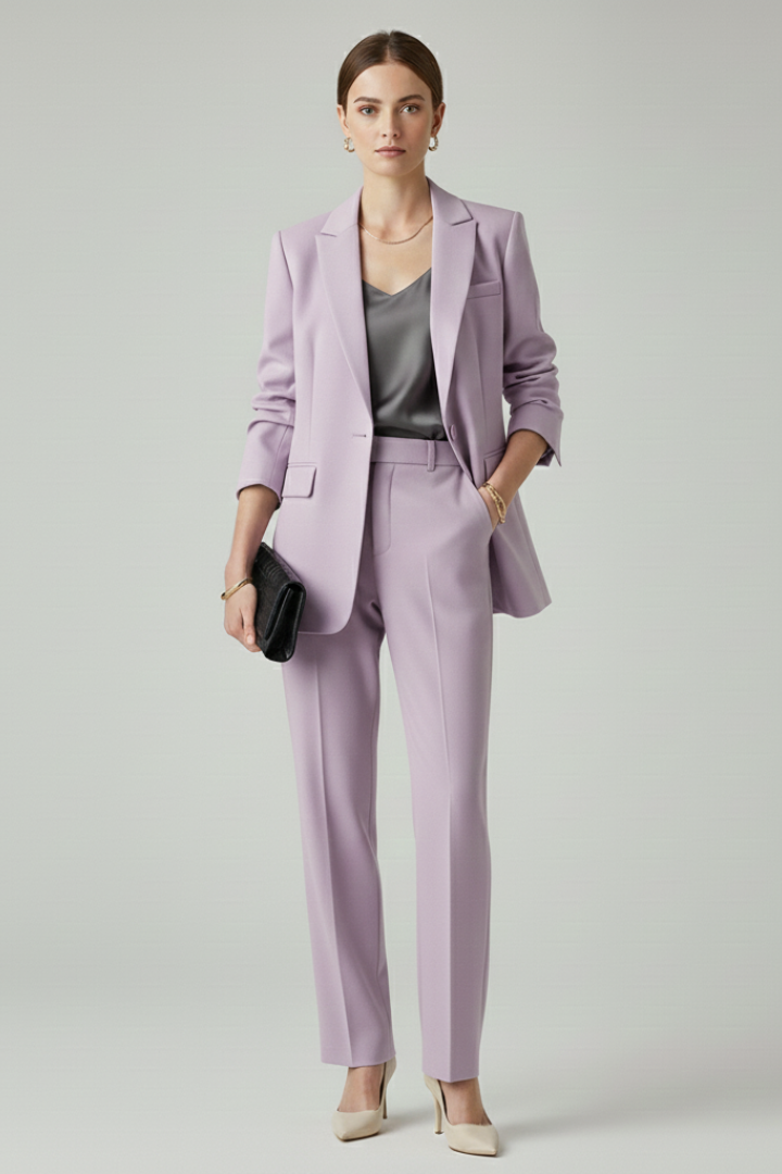 Noor | Structured Blazer & Straight-Leg Trouser Set