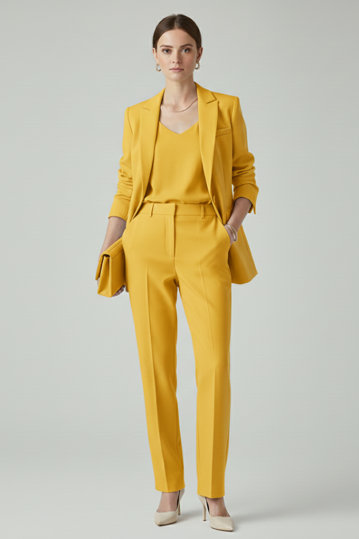 Noor | Structured Blazer & Straight-Leg Trouser Set