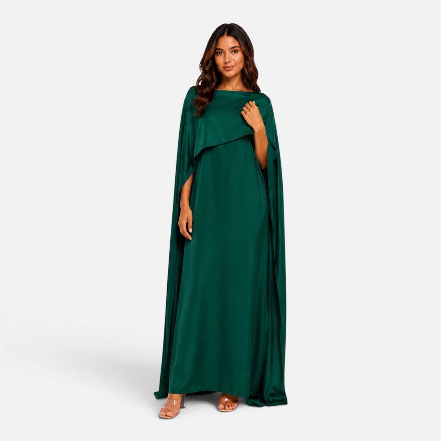 Peyton | Draped Sleeve Maxi Dress