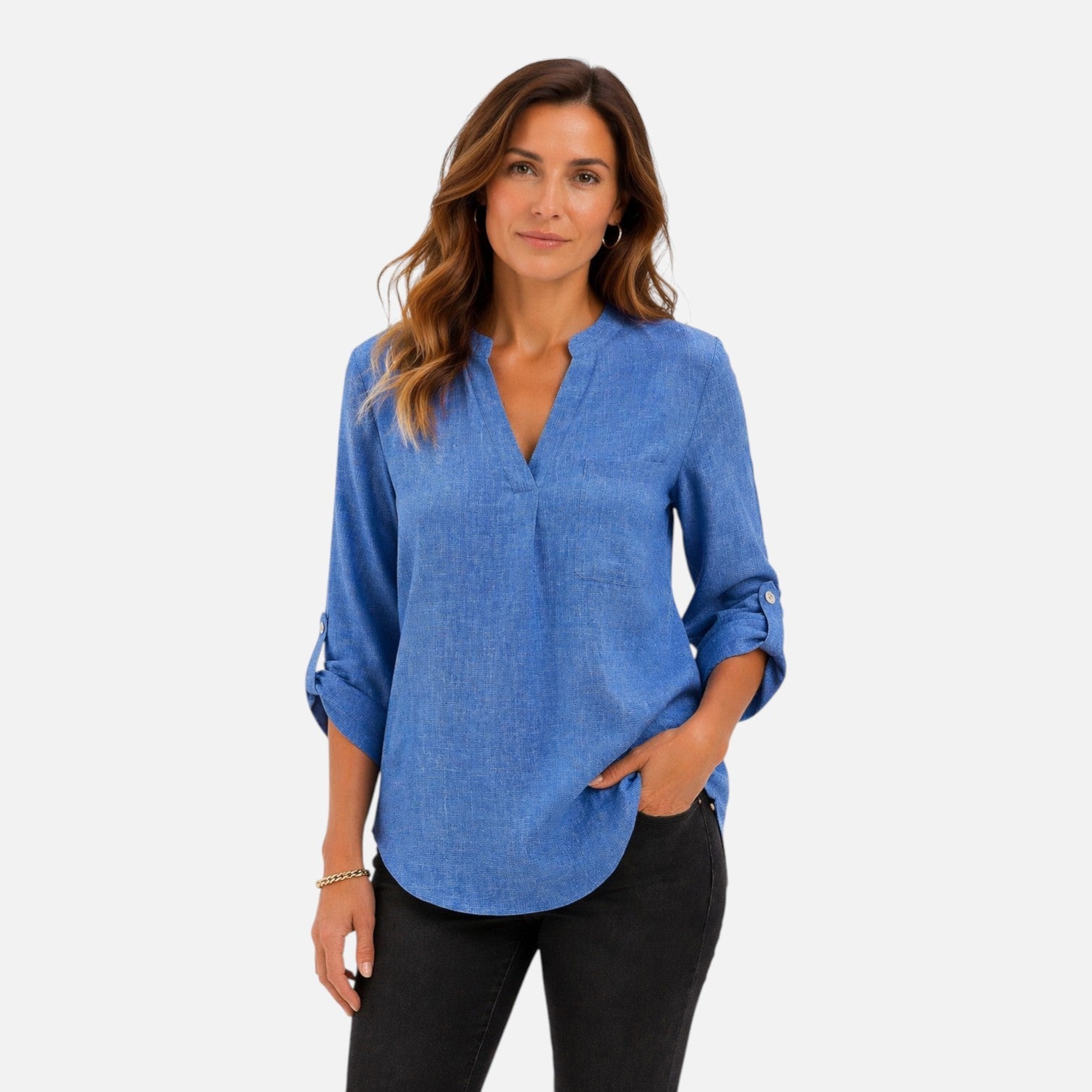 Ellie | V-Neck Long Sleeve Top