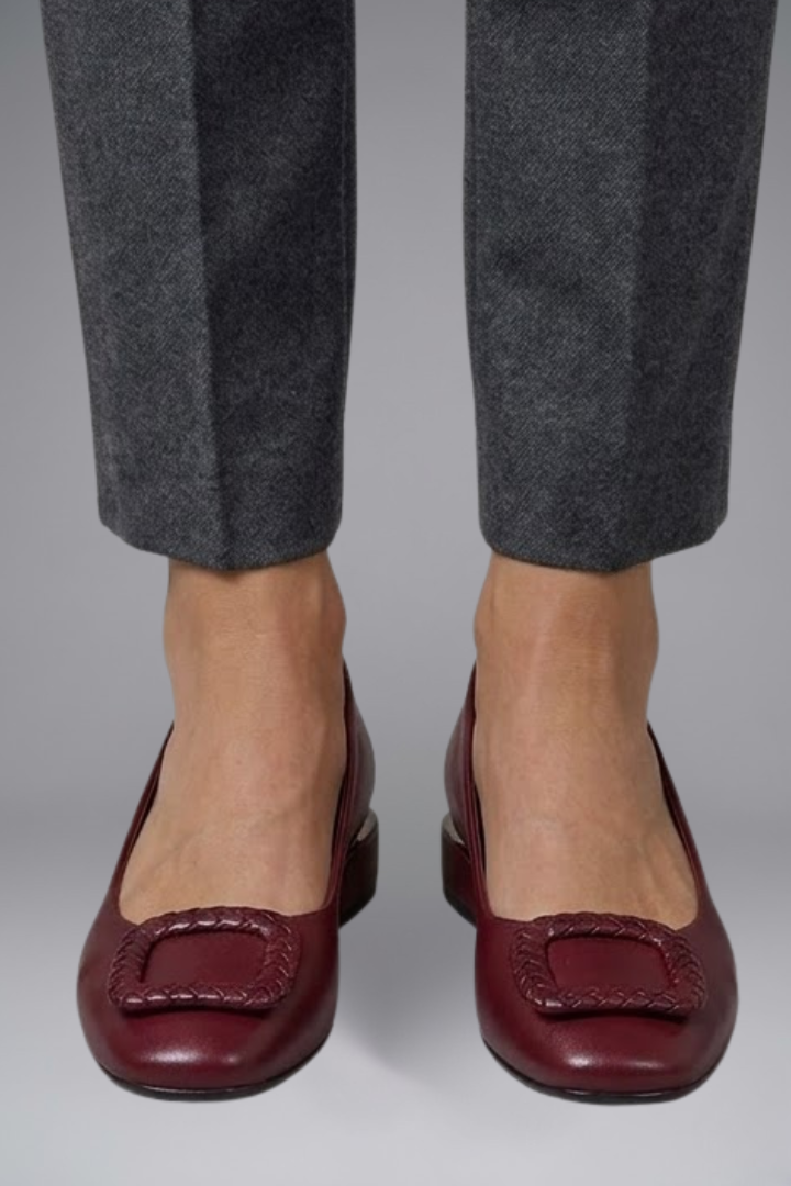 Stella | Leather-Look Cushioned Ballerina Flats