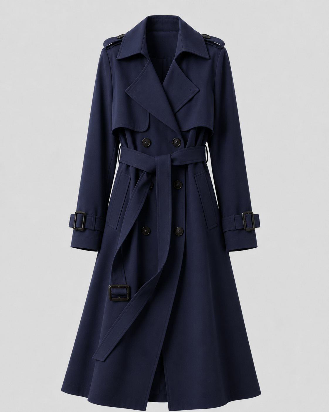 Ximena | Long Belted Trench Coat