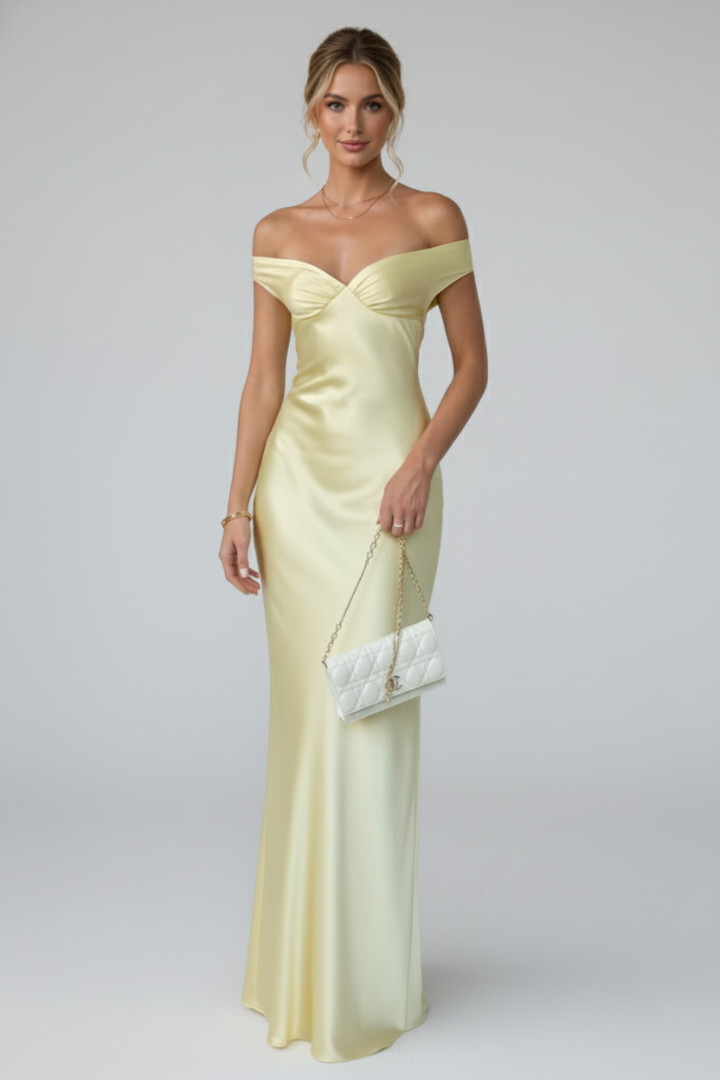Harlow | Off-Shoulder Fitted Maxi Dress
