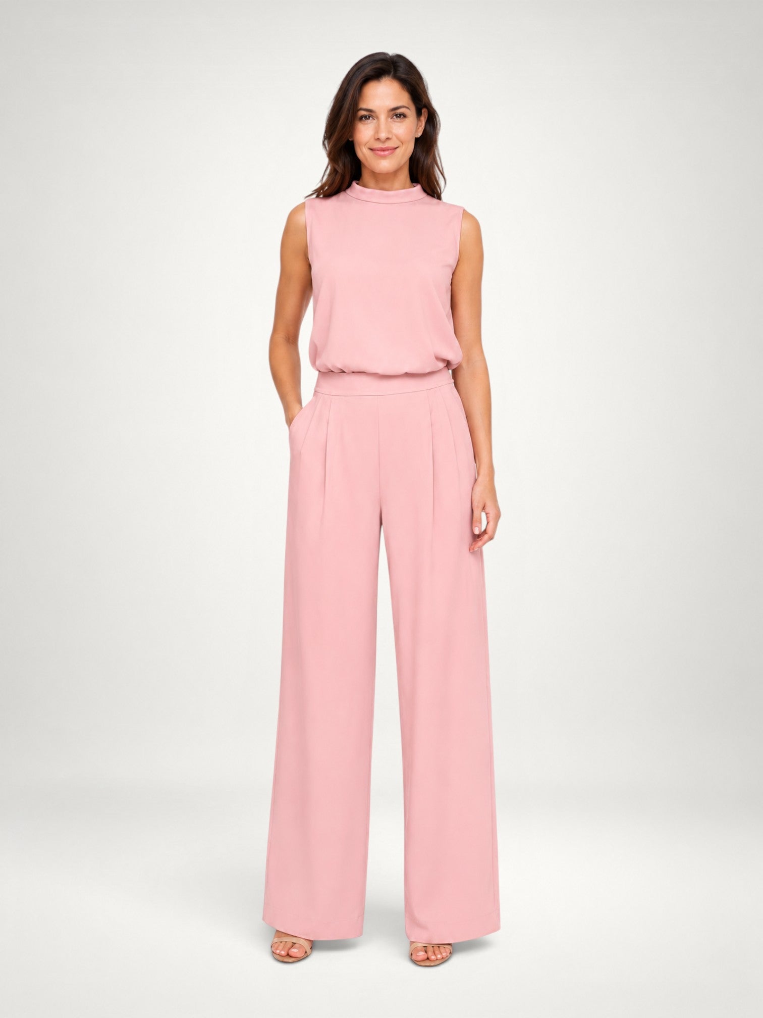 Greta | Sleeveless Wide-Leg Two-Piece Co-Ord Set